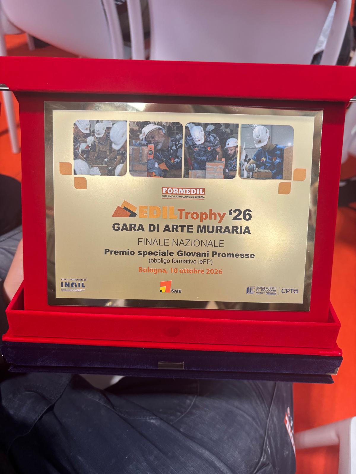 Formedil Imperia protagonista al SAIE Bologna 2026: premio “Giovani Promesse” alla Finale Nazionale Ediltrophy