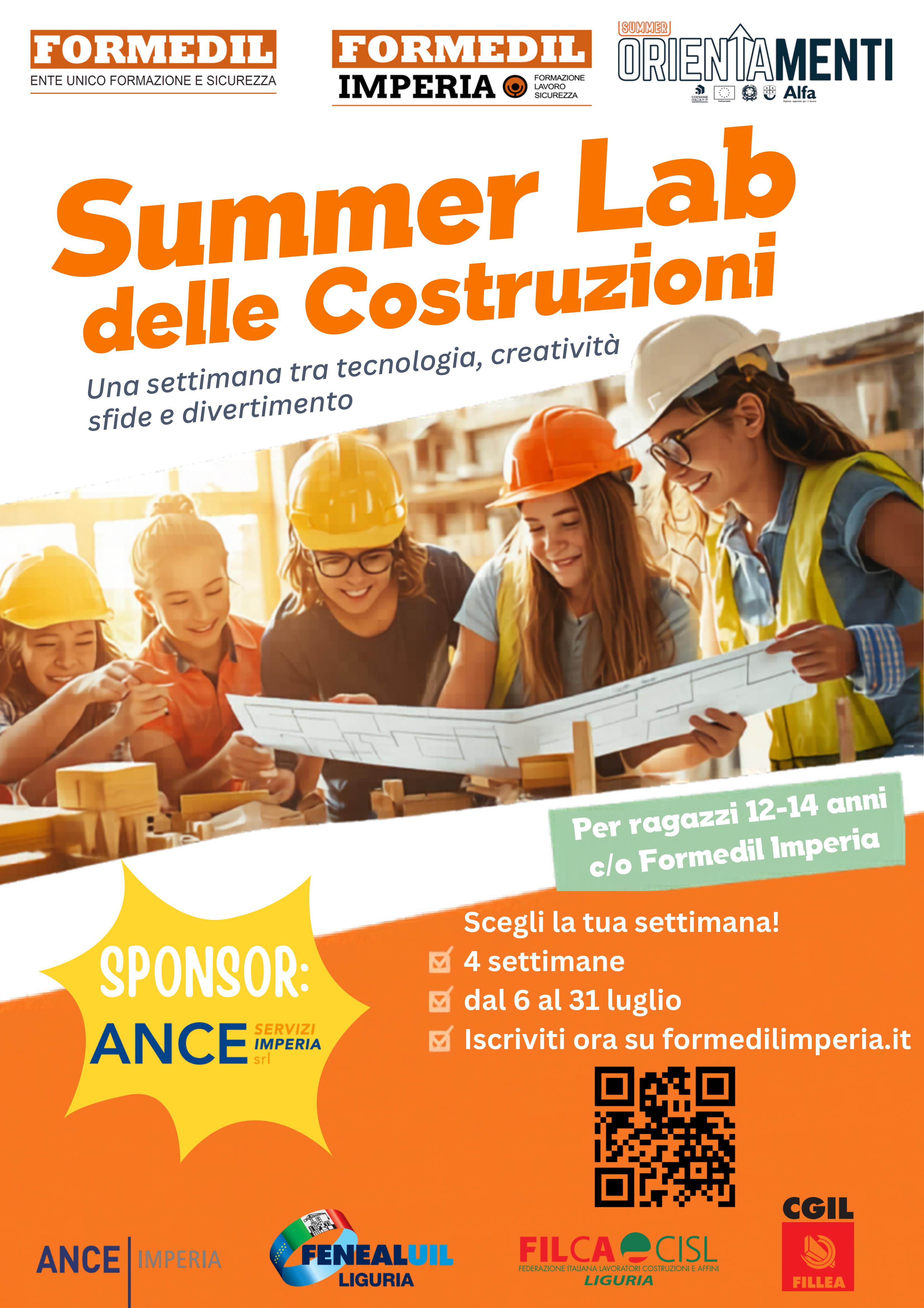 Arriva il Summer Lab 2026 di Formedil Imperia